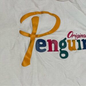Original Penguin Cream T-Shirt with Pink Logo
